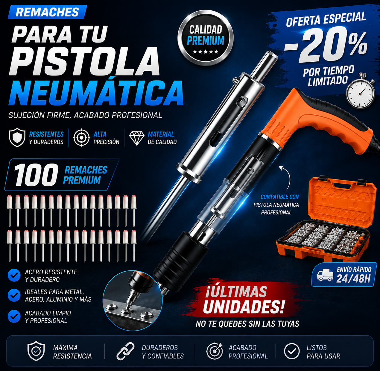 Tu Pistola Neumática Necesita Clavos