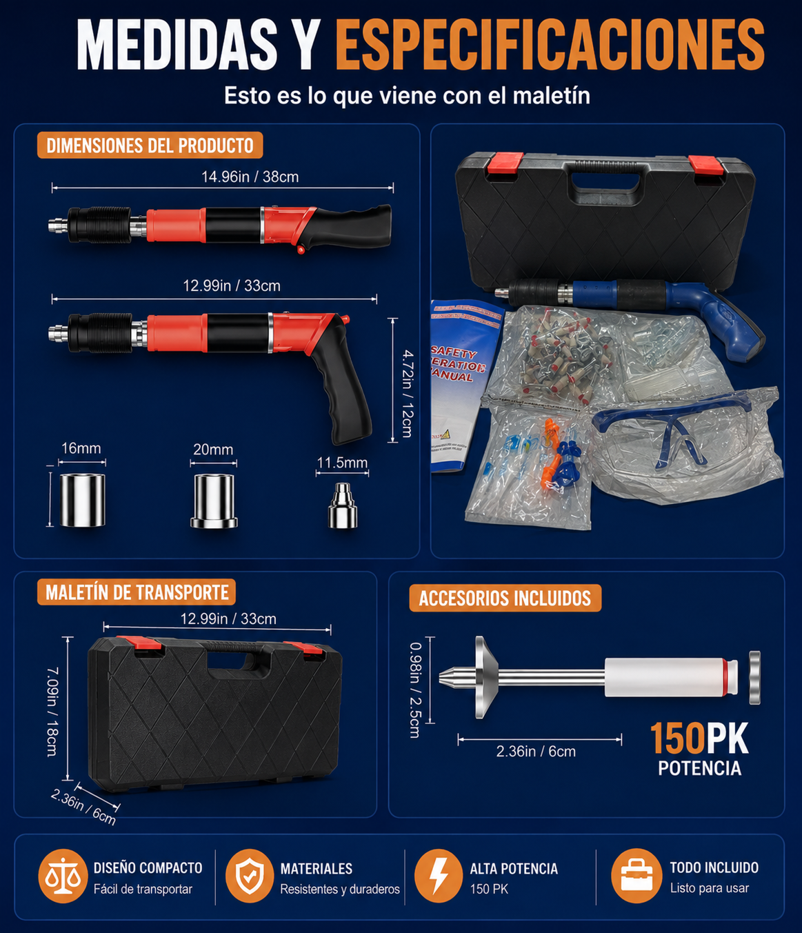 Pistola de Clavos Portátil